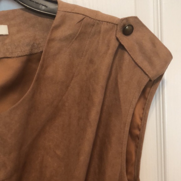 YA LOS ANGELES - Tan/Camel Suede-Like Dress - Picture 8 of 10